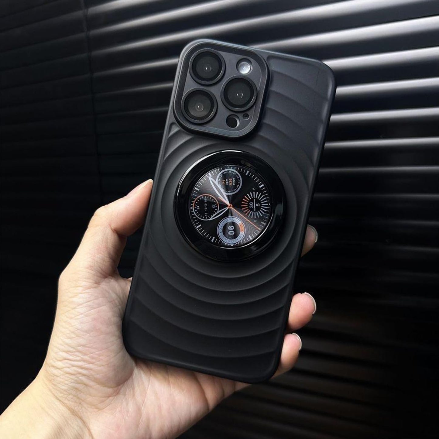 3D Waves Clock Case