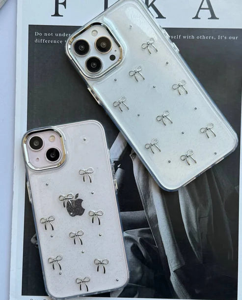 New Bow Transparent Shimmery Case