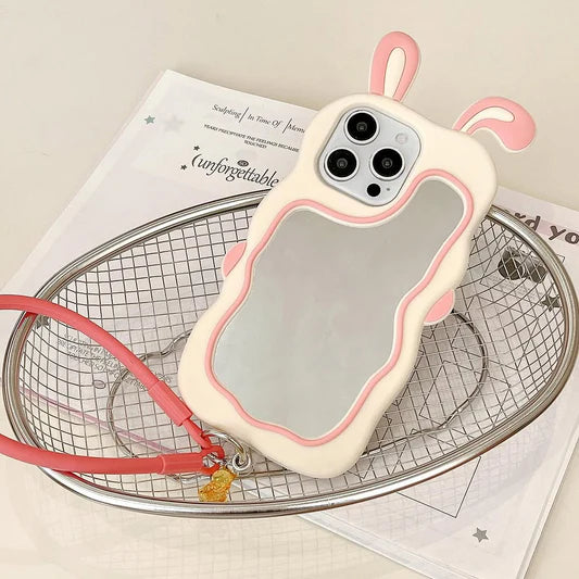 Bunny Mirror Case Iph 11 to 16 Pro Max